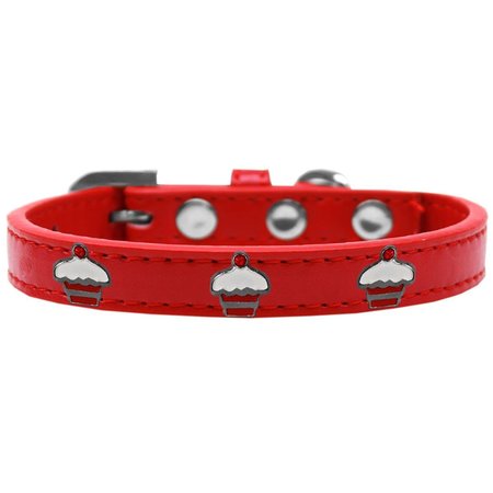 MIRAGE PET PRODUCTS Red Cupcake Widget Dog CollarRed Size 20 631-28 RD20